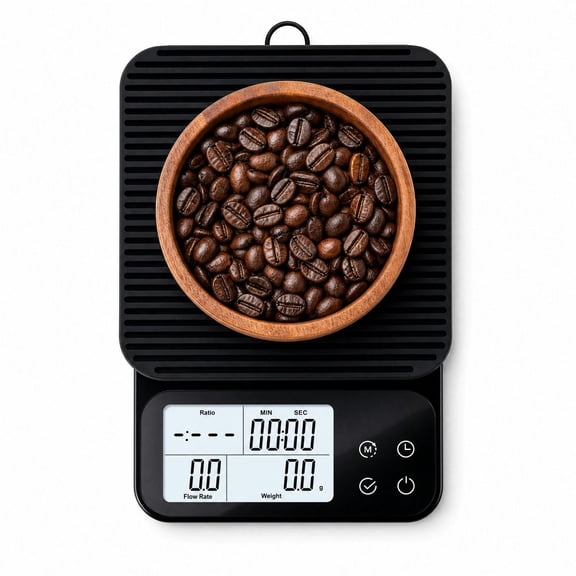 Coffee Scale with Timer, 0.1g Precision, Digital Espresso & Pour-Over Scale, Silicone Waterproof Cover, Auto Shut-Off