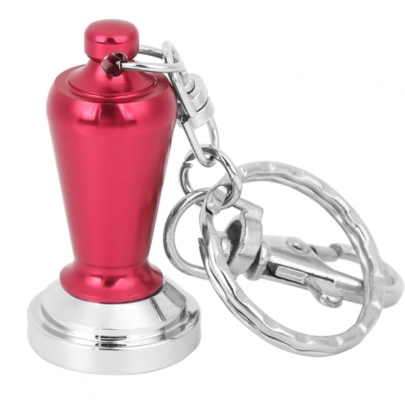 Mini Coffee Tamper Key Chain Powder Hammer Key Ring Coffee Appliance Pendant Peripheral Gifts CollectionRed