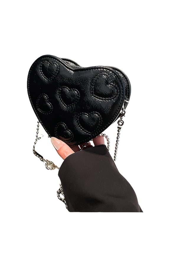 Mini Coin Purse Heart Shape Crossbody Handbag Shoulder Bag Wallet for Womens
