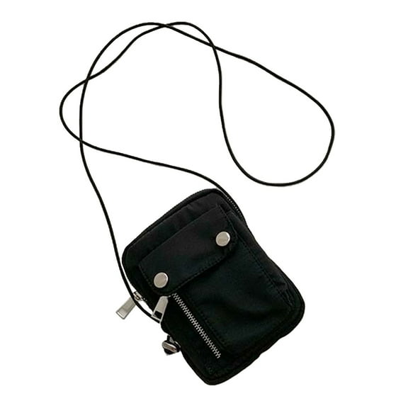 Mini Coin Purse Small Fashion Chest Bag Spring Summer Canvas Women Waist Bag Personality Leisure Shoulder Bag Black