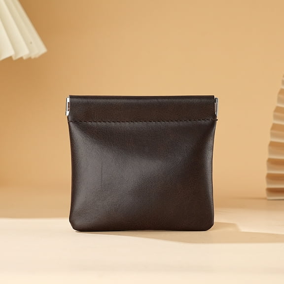 Mini Coin Purse, Small PU Leather Zipper Pouch for Cash, Cards, Jewelry, Keychain Wallet for Travel, Compact Organizer for Pocket, Purse, Easy One-Hand Use, Gift Idea for Men & Women