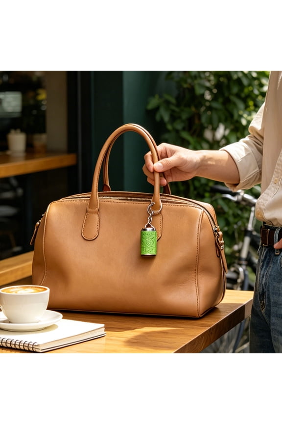 Mini Coin Storage Keychain, 2-in-1 Portable Coin Holder, Loose Change Container with Secure Snap Closure, Pocket Coin Bank