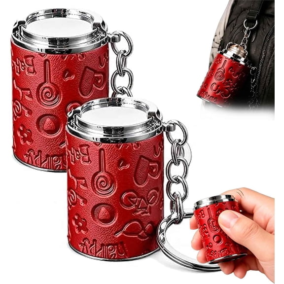 Mini Coin Storage Keychain, 2-in-1 Portable Coin Holder, Pocket Coin Bank