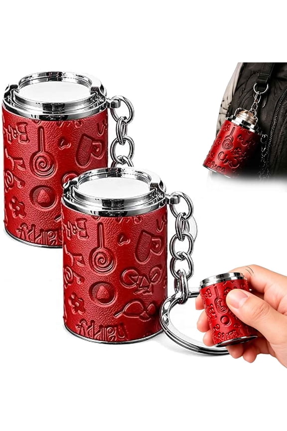 Mini Coin Storage Keychain, 2-in-1 Portable Coin Holder, Pocket Coin Bank
