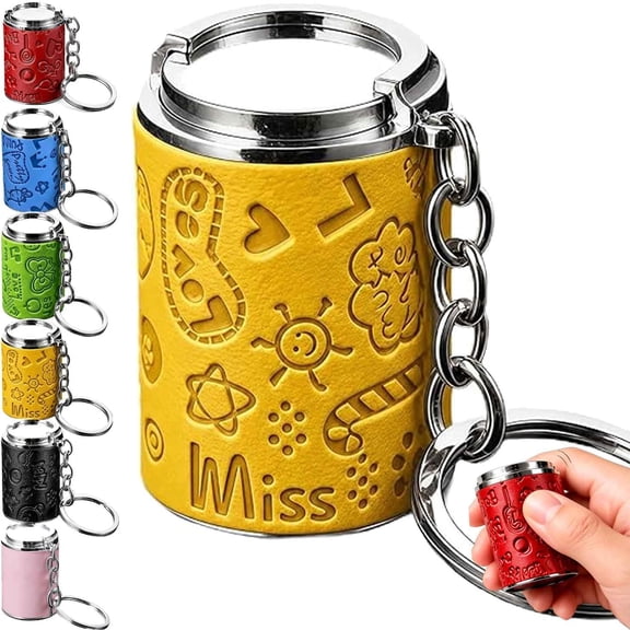 Mini Coin Storage Keychain, 2-in-1 Portable Coin Holder, Pocket Coin Bank