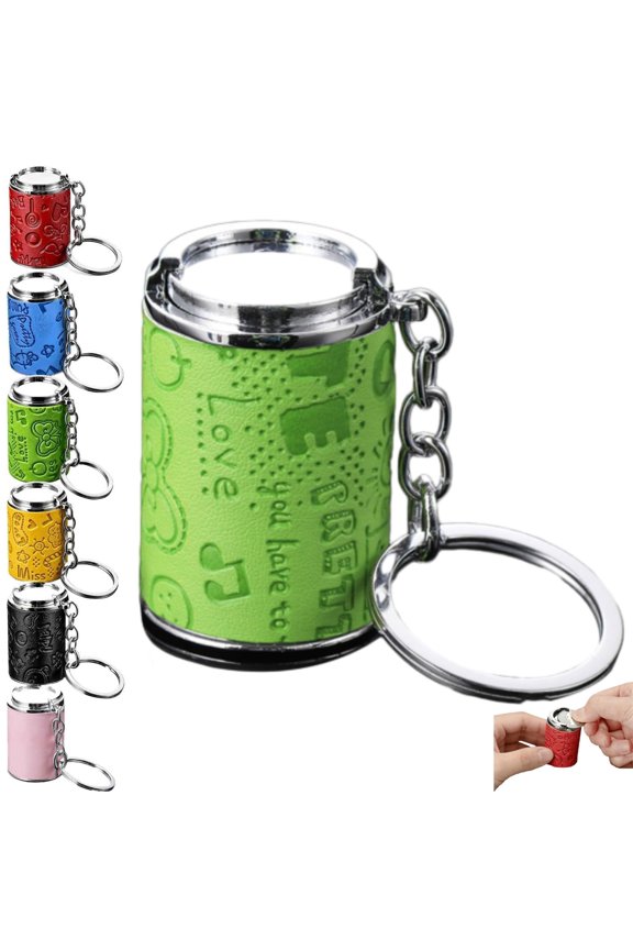 Mini Coin Storage Keychain, Mini Coin Bank Keychain for Quarters, 2-in-1 Portable coin Holder, with Secure Snap Closure