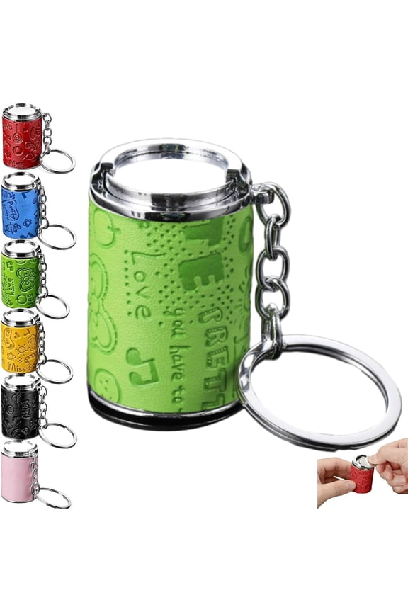 Mini Coin Storage Keychain, Portable Coin Bank Keychain for Quarters, 2-in-1 Metal Coin Holder with Spring Snap Closure, Fidget Coin Bank for Keys Bag, Holds 17-21 US Coins for Commuters Students