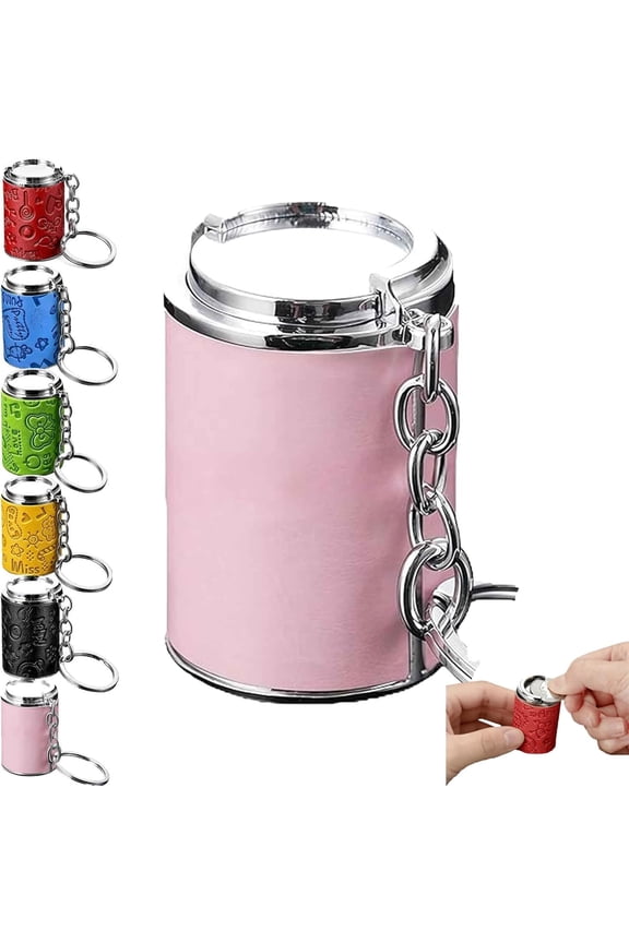 Mini Coin Storage Keychain, Portable Coin Bank Keychain for Quarters, 2-in-1 Metal Coin Holder with Spring Snap Closure, Fidget Coin Bank for Keys Bag, Holds 17-21 US Coins for Commuters Students
