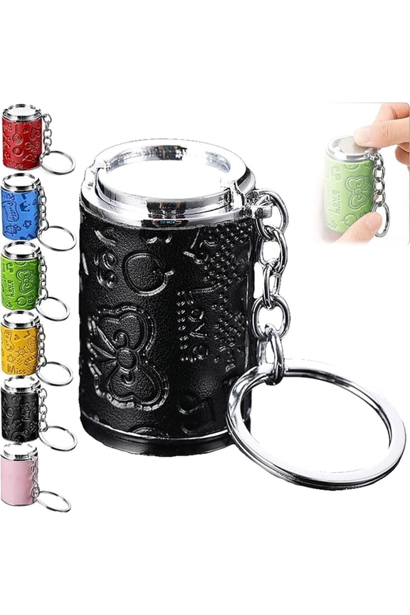 Mini Coin Storage Keychain - Portable Coin Holder & Fidget Coin Bank with Snap Closure, Zinc Alloy, for Keys, Bags, EDC