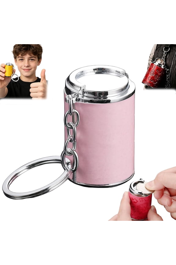 Mini Coin Storage Keychain, Portable Coin Holder & Fidget Coin Bank with Snap Closure for Keys & Bags