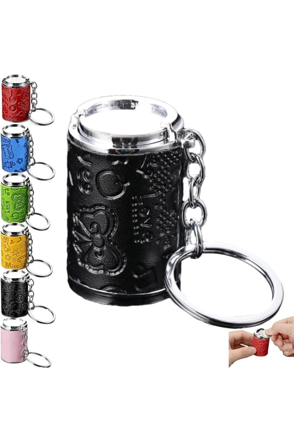 Mini Coin Storage Keychain, Portable Quarter Holder Bank with Secure Snap Closure