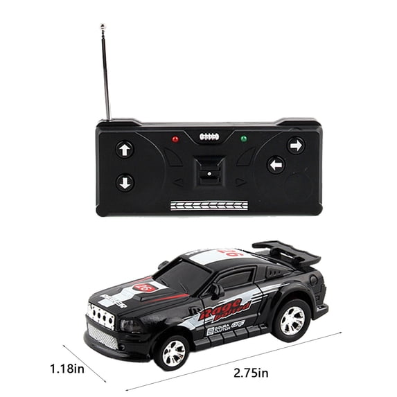 Mini Coke Can RC Drift Car, 1/43 Scale 2.4G Full Proportional RC Electric Mini Racing Drift Car Model with Lights Kit, RC Model Cars Gifts for Age 3+