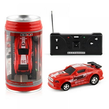 Mini Coke Can Speed Rc Remote Conrtol Micro Racing Car with Led Lingts Toys Kids Gift