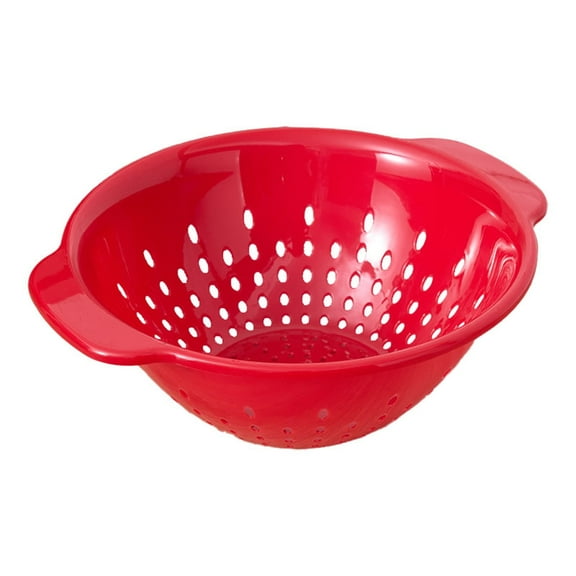 Mini Colander for Kitchen, Plastic Berry Strainer with Double Handles, Plastic Colander with 2 Handles, Small Colander Strainer for Fruits Vegetables Food, 1 Pcs, 10.98 Inches