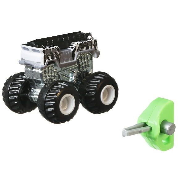 Mini Collectible Die-Cast Metal Hot Wheels Monster Trucks Mystery Box - 5 Alarm Fire Truck Vehicle ~ Unopened, Identified Mystery Package ~ Includes Truck, Launcher and 2 Stickers