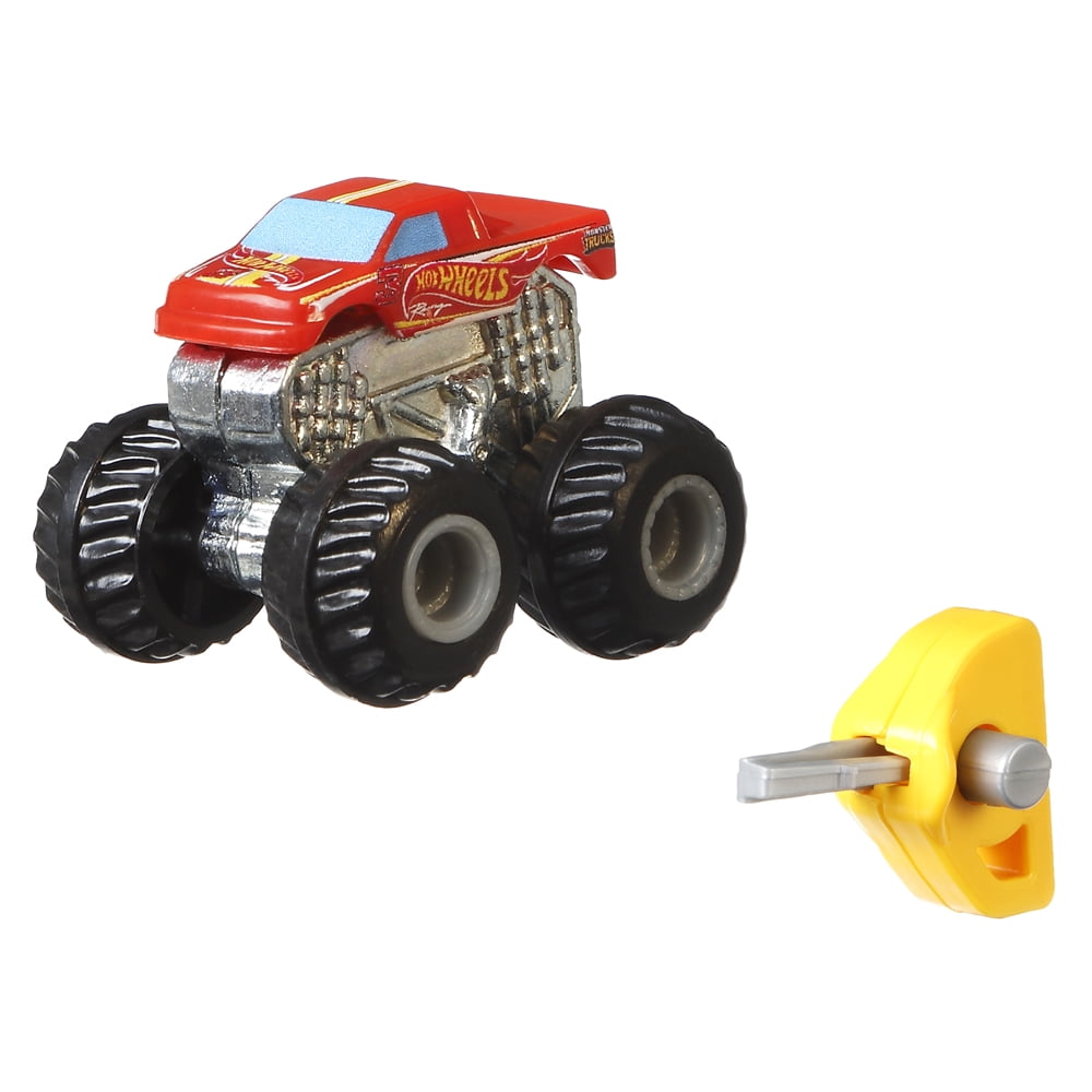 Mini Collectible Die Cast Metal Hot Wheels Monster Trucks Mystery Box Hot Wheels Racing 3 Vehicle Unopened Identified Mystery Package Includes Truck Launcher and 2 Stickers Walmart