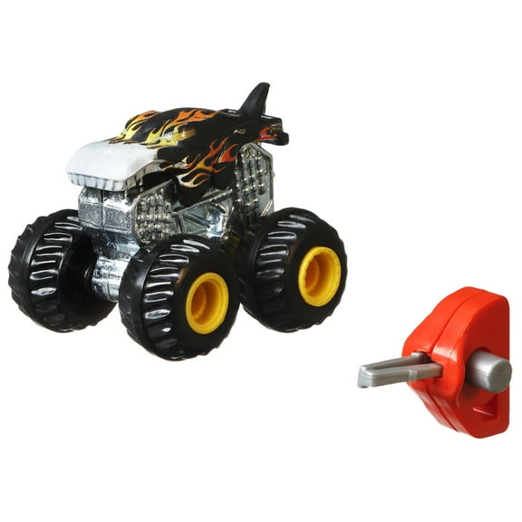 Mini Collectible Die-Cast Metal Hot Wheels Monster Trucks Mystery Box - Mega-Wrex Vehicle ~ Unopened, Identified Mystery Package ~ Includes Truck, Launcher and 2 Stickers