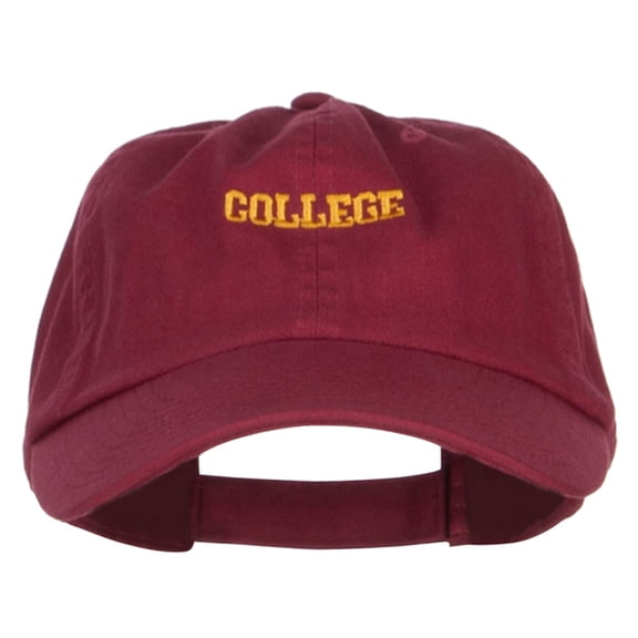 Mini College Embroidered Low Cap - Wine OSFM