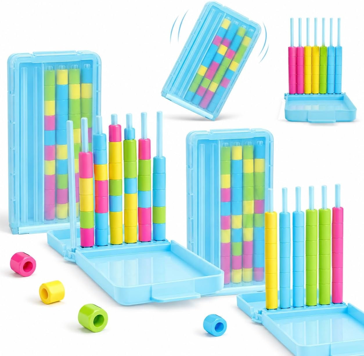 Mini Color Stack Game Mini Color Stack Challenge – 2026 New Portable Brain Teaser Travel Game ...