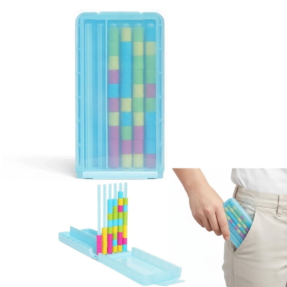 Mini Color Stack Challenge Game, Portable Brain Teaser Travel Game with 40 Color Rings, Compact Stack and Sort Color Ring Challenge,Perfect Fun Gift for Focus and Logic Training