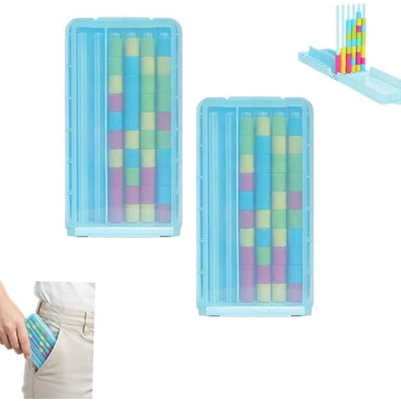 Mini Color Stack Challenge, Portable Brain Teaser Travel Game with 40 Color Rings, Giant Matching Puzzle Quick React Fun Board for Family Night Party Adults (2pcs)