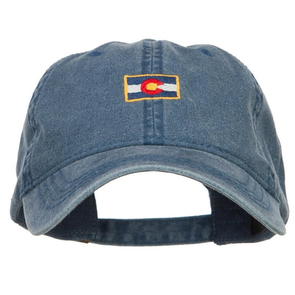 Mini Colorado Flag Embroidered Washed Cap - Navy OSFM