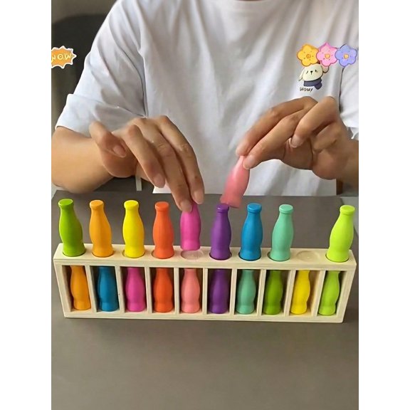Mini Colorful Bottle Matching Game Set with Box, Fun Guessing Challenge for Family Game Nights, Parties, Travel Ideal Gift for Valentine's, Birthday, New Year