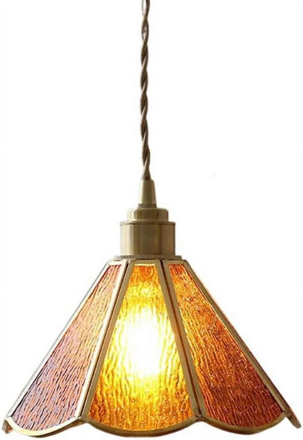Mini Colorful Glass Pendant Lamp for Above Sink, Small Vintage Japanese Style Pendant Lighting, Modern Farmhouse Pendant Light, Retro Rustic Pendant Light Fixture for Kitchen Island Bar