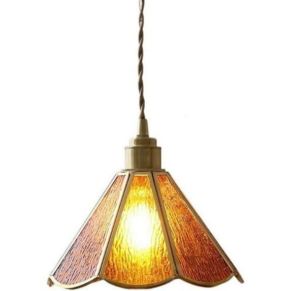 Mini Colorful Glass Pendant Lamp for Above Sink, Small Vintage Japanese Style Pendant Lighting, Modern Farmhouse Pendant Light, Retro Rustic Pendant Light Fixture for Kitchen Island Bar