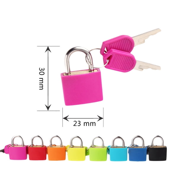 Mini Colorful Suitcase Lock with Keys 22mm Travel Padlock for Backpack Bag Locker Gym Luggage Small Metal Security Lock