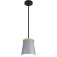 thumbnail image 1 of Mini Colorful Wood Metal Pendant Lighting, Small Farmhouse Iron Pendant Light, Simple Minimalism Pendant Light Fixture, Modern Rustic Pendant Lamp for Kitchen Sink Bar Closet Bedside, 1 of 7