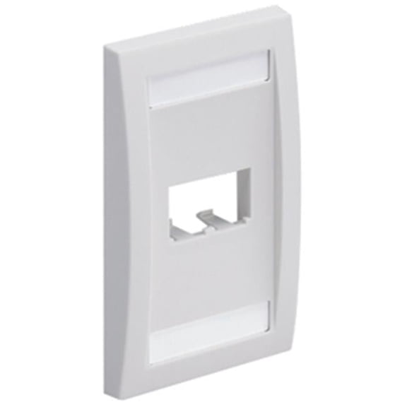 Mini-Com 2 Sockets Single Gang Faceplate - 2 x Total Number of Sockets - White