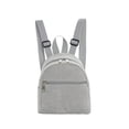 thumbnail image 1 of Mini Compact Backpack, Corduroy Fabric, Backpack Straps, Adjustable Straps, Gray Tone, Front Zipper Pocket, 12X8 In, Everyday Outings, 1 Pc, 1 of 5