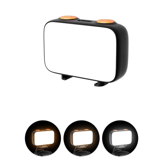 Mini Compact Rechargeable LED Video Light with 3 Color Temperature Adjustment for Action Camera Shooting