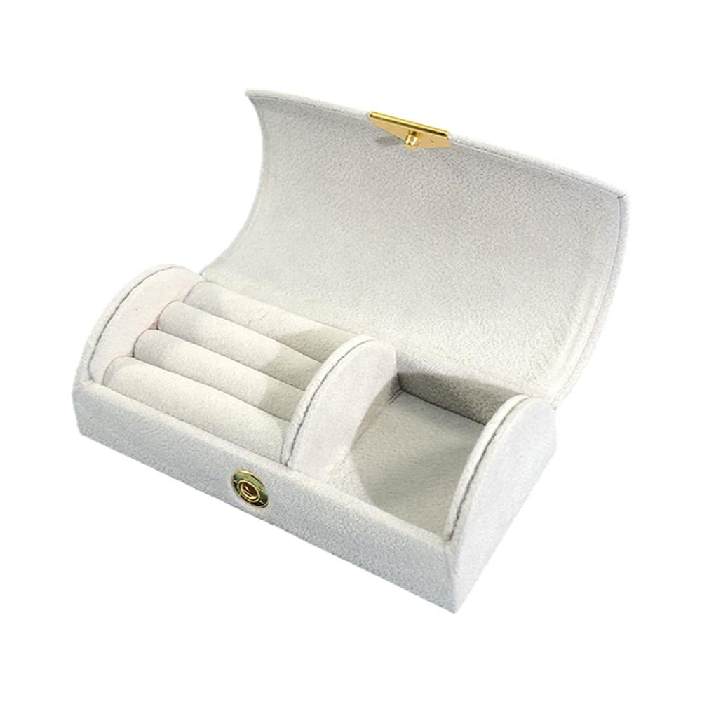 Mini Compact Velvet Jewelry Storage Box, Box, Earring Necklace Box J5O5