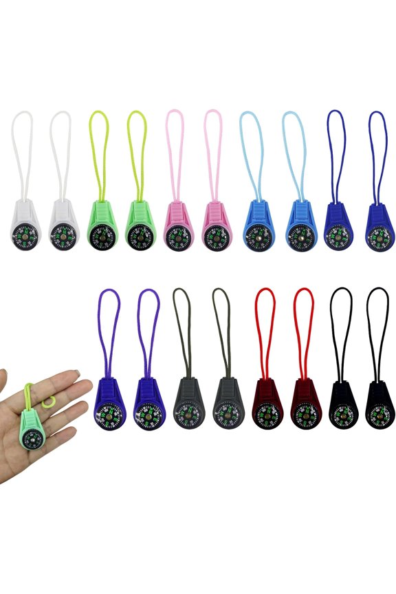Mini Compass for Hiking, Backpack & Keychain 0.79in Durable Travel Compasses Students with 9 Colors, Pocket Outdoor, Camping, Navigation