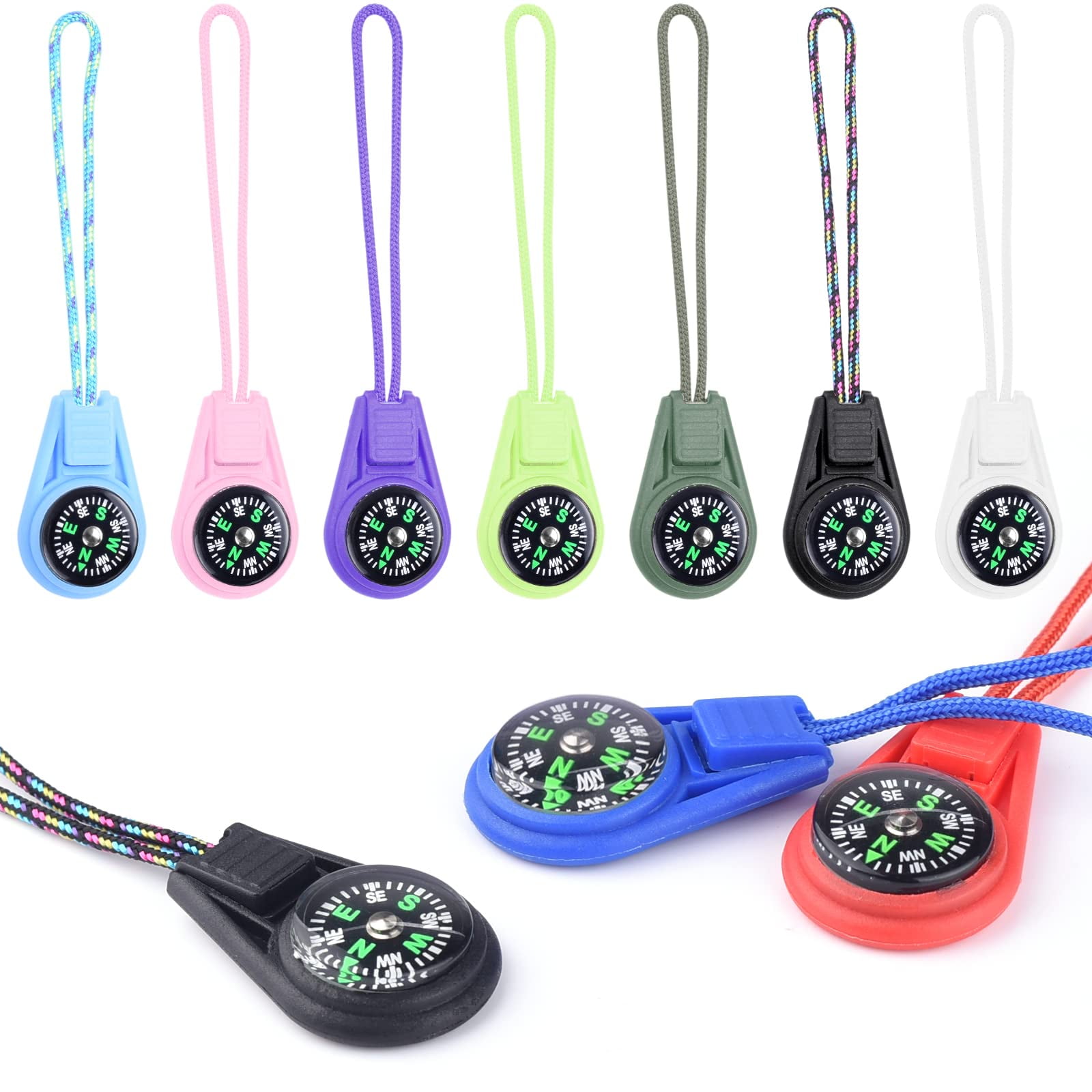 Mini Compass for Kids Compass Keychain，Button Compass Bulk kit，Paracord