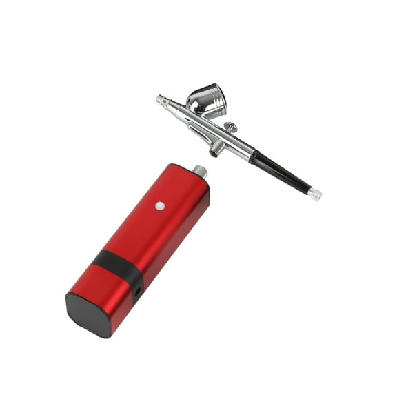 Mini Compressor Set Red Machine with Gravity Type Spray Gun for Art Model Body Paint Artist Makeup Nail Tattoos Cake Tools ,Advanced technology