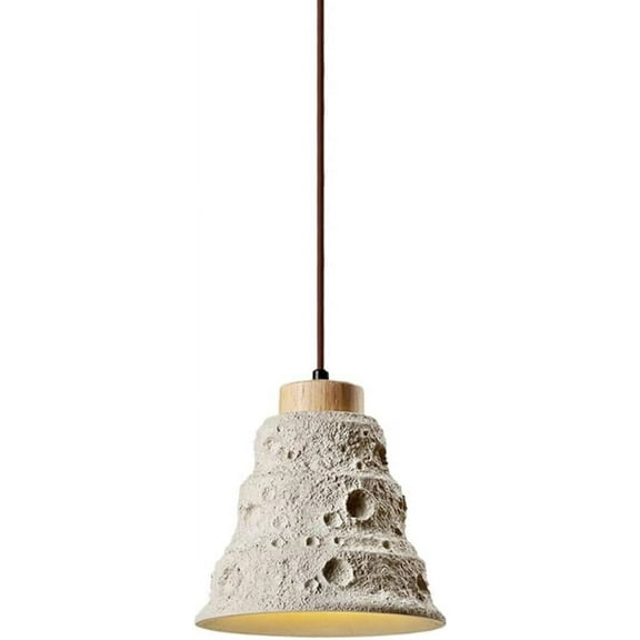 Mini Concrete Bedside Pendant Light, Small Farmhouse Cement Pendant Lighting, Japanese Style Minimalism Pendant Lamp, Retro Vintage Rustic Pendant Light Fixture for Kitchen Bar Above Sink Table