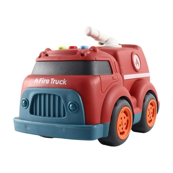 Mini Construction Vehicle Toy Set Engineering Car Cement Truck with Sound and Light for 3-4 Years, 8.26 Inch Lightweight Push Go Friction Toy Cars