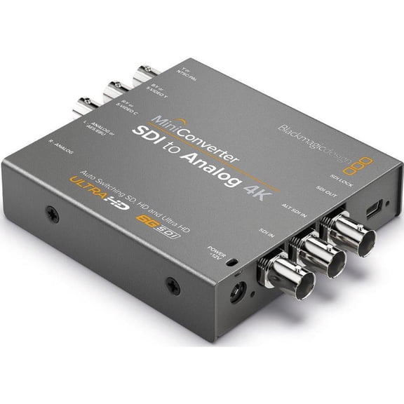 Blackmagic Design Mini Converter SDI to Analog 4K, Single Link SD/HD/3G/6G-SDI Input, Automatic Input Signal Detection - with 12V Power Supply