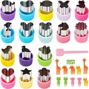 Mini Cookie Cutters 27 Pack, Small Shape Cookie Cutters Set for Baking, Vegetable & Sandwich Cutter, Stainless Steel
