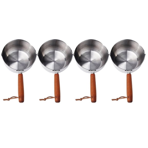 Mini Cooking Pot Chocolate Melting Pot with Pouring Spout Stainless Steel Pot Cooking Butter Melting Pot