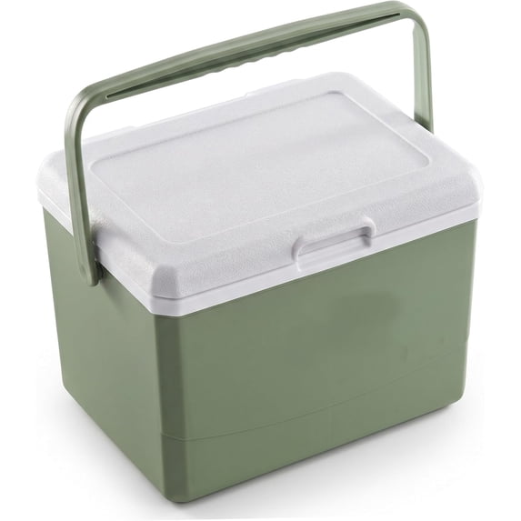 Mini Cooler 5L, 12-Hour Hot Cold Retention with 6 Ice Bags, Green