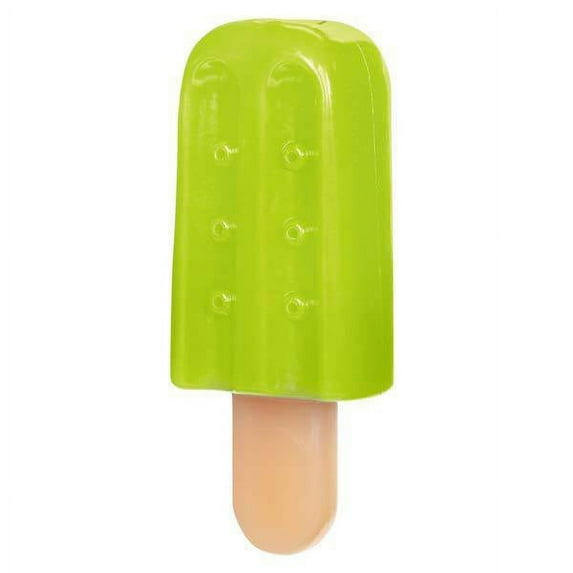 Mini Cooling Dog Toys Fun Summer Ice Cream Cone or Popsicle Choose Color & Shape (Green Popsicle)