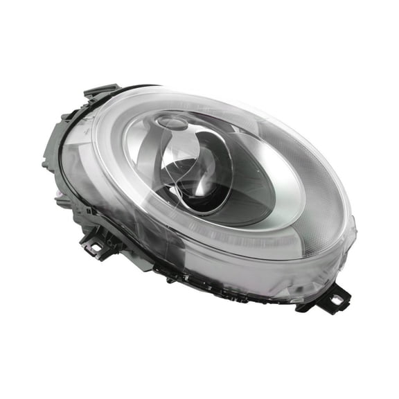 For Mini Cooper 2014-2023 Headlight Unit Passenger Side | Bi-LED | Clear Lens | Chrome Housing | With Projector | With White Signal Light | Replacement For MC2503117 | 615343669083, 63117383214