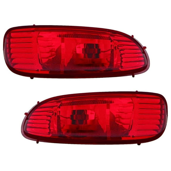For Mini Cooper 2015 2016 2017 2018 2019 Fog Light Assembly Driver and Passenger Side | Pair | Rear | Hardtop | Red Lens | CAPA Certified | For MC2892100C, MC2893100C | 63247350007, 63247350008