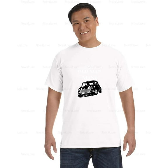 Mini Cooper Comfort Color T-Shirt Cool Old Man Driving Classic Car Graphic, Unisex, up to size 4XL