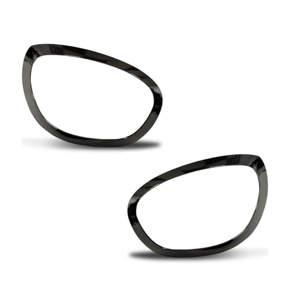 For Mini Cooper Countryman 2021 Headlight Retaining Ring Driver And Passenger Side | Pair | Gloss Black | Replacement For MC2506107, MC2507107 | 191275905753, 51138739351, 191275905760, 51138739352