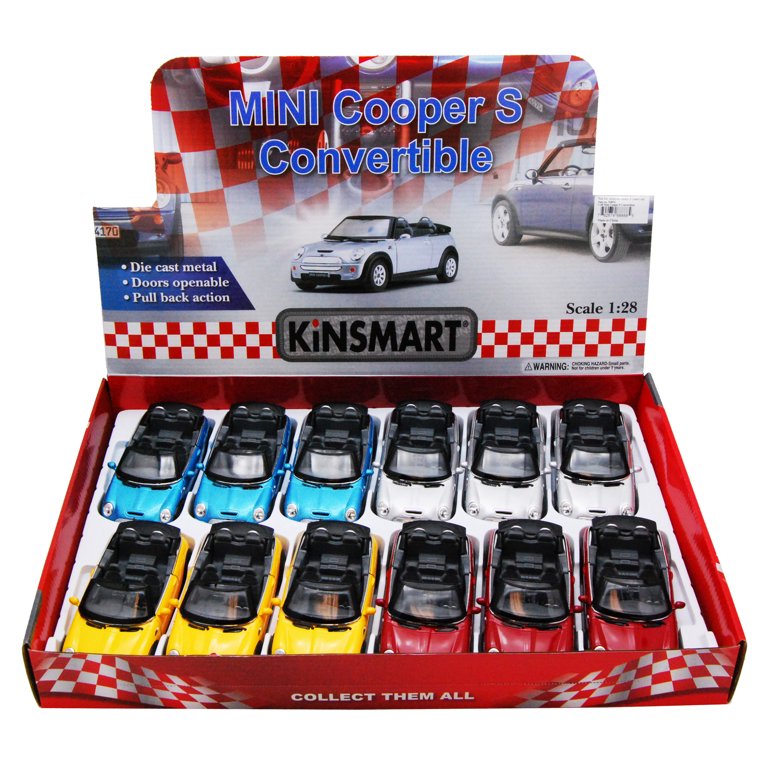 MINI Cooper S Convertible ミニカー Mini Cooper S Convertible Diecast Car Package - Box of 12 1/28